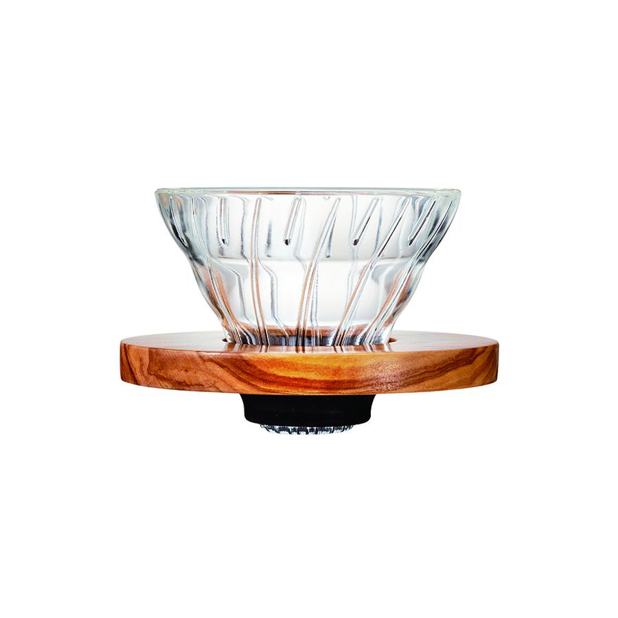 Hario V60 Dripper Glas & Olive Wood VDG-OV-01
