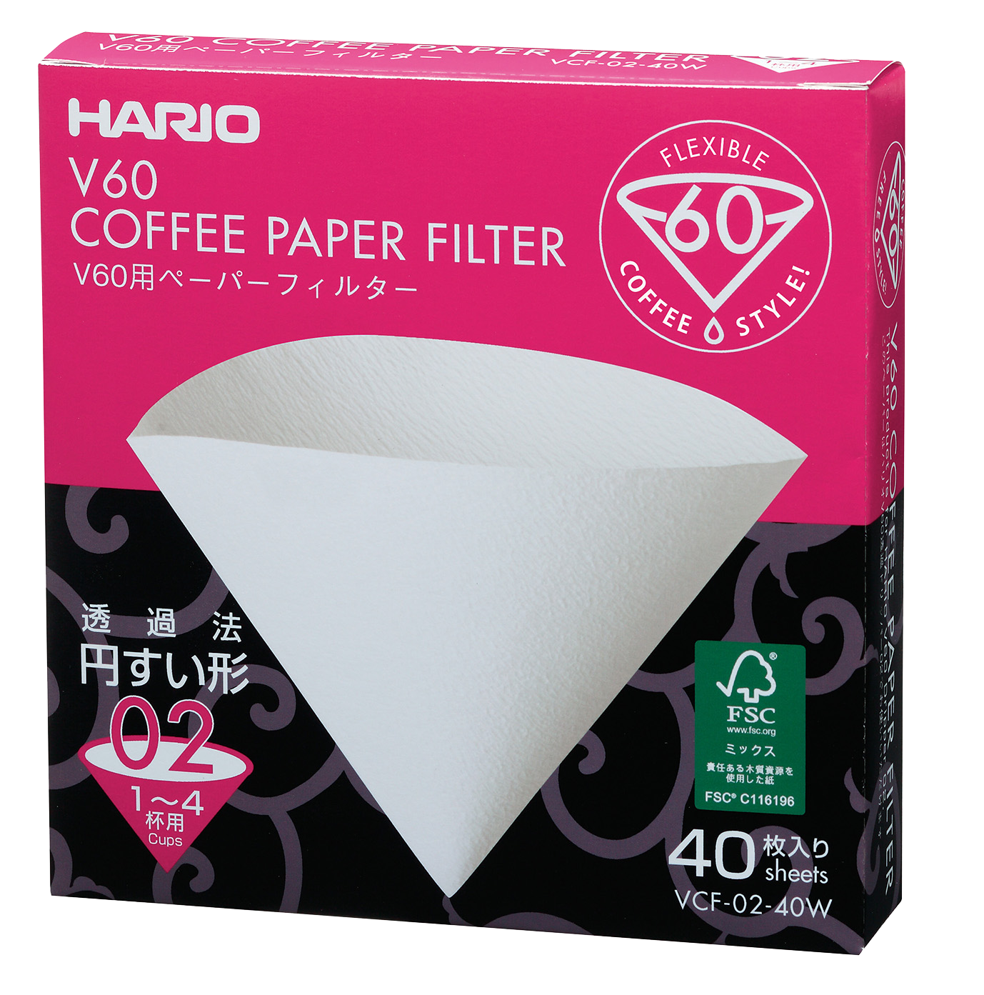 Hario V60 Filter Paper Wit VCF 40